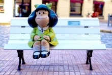 El Monumento a Mafalda es una escultura dedicado al personaje más famoso del historietista Quino: "Mafalda" en el que se pude verla materializada en un banco descansando.

El Monumento a Mafalda está ubicado a pocos metros de donde vivió el dibujante, en el Barrio de San Telmo dónde una placa que dice "Aquí vivió Mafalda" lo rememora.

